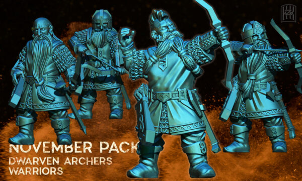 Dwarven Warriors with Bows - 1x
