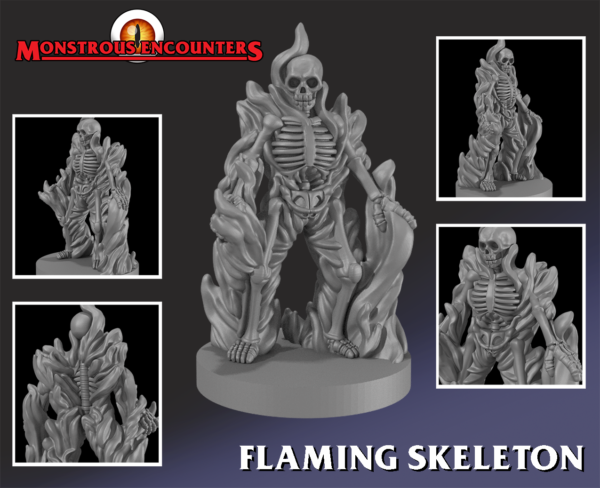Flaming Skeleton - Monstrous Encounters