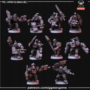Orc Boyz x10 Set #2 - GGW - Minifaktura - Druk 3D