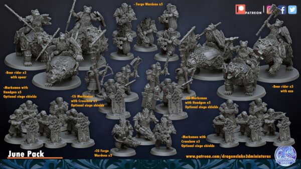 Dwarf Clan Marksmen + tarcze x5 - DL Miniatures