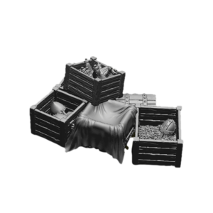 Camp Supplies - Crate Stack - Caballero Miniatures