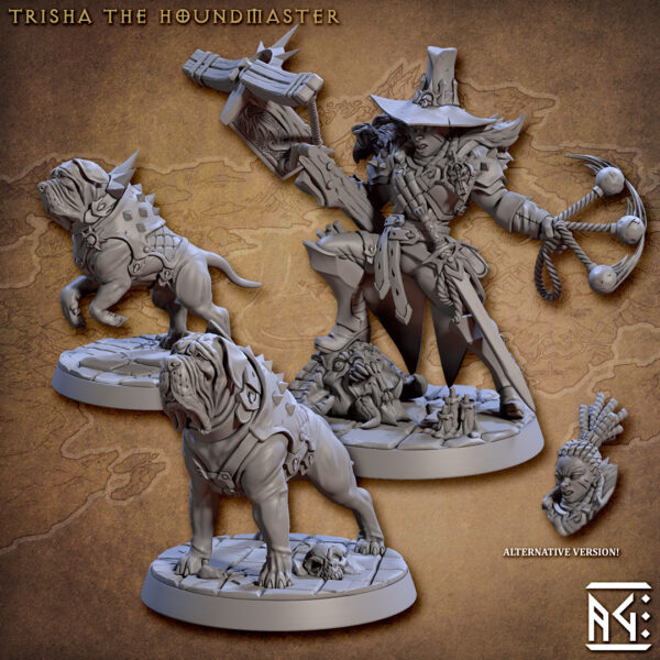 Trisha the Houndmaster and Dogs