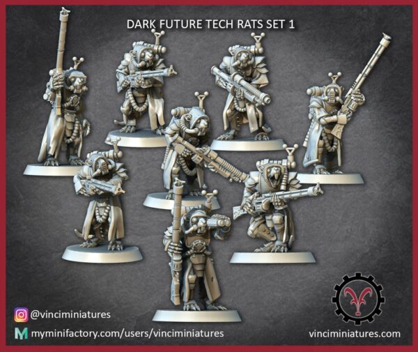 0a075fb032354e2cfad1521cd12b1cd5.jpg Dark Future Tech Rats - Vinciminiatures - Druk 3D
