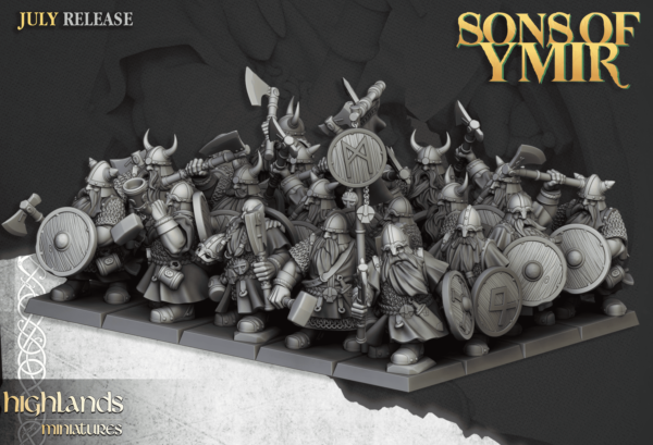 Dwarfs Warriors - Krasnoludzcy Wojownicy 20x - Topór/Tarcza