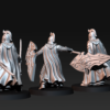 Bloody elves with sword and shield - 6x