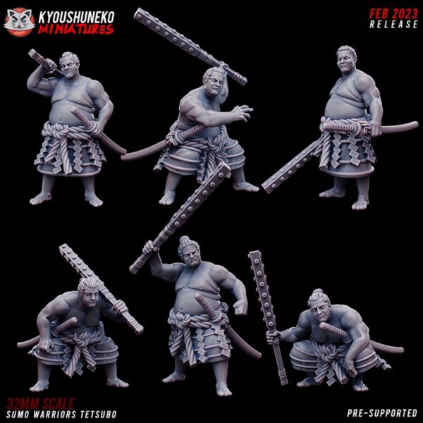 Sumo Warriors Tetsubo 6 szt.- Minifakruta