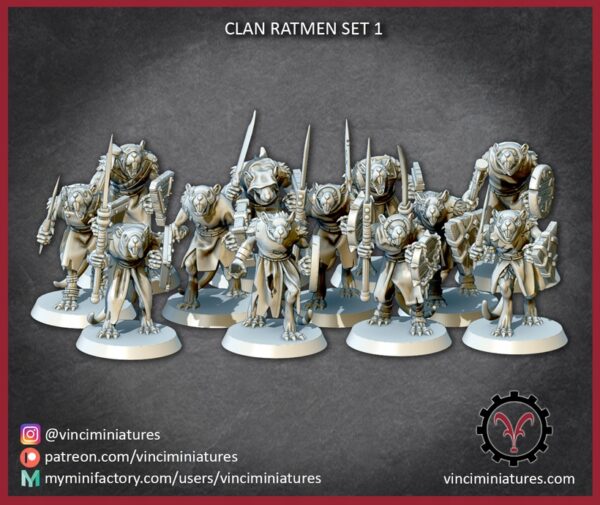 Ratmen Set x10 - Vinciminiatures - Druk 3D