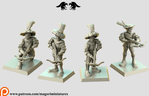 Crossbowman x5 - Magori Miniatures - Druk 3D