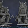Dwarf King War Throne - DL Miniatures - Druk 3D