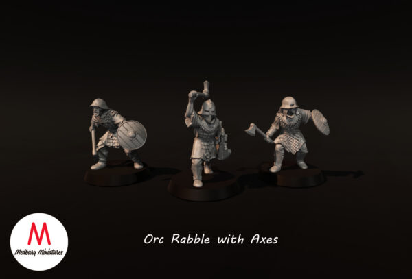 Orc Rabble with Axe and Shield - x1