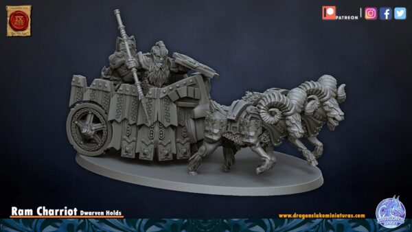 Ram Charriot #1 - DLM - Dwarven Holds - Druk 3D