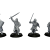Medieval Sergeants with Swords - Średniowieczni Sierżanci z Mieczami - Zestaw x4