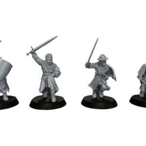 Medieval Sergeants with Swords - Średniowieczni Sierżanci z Mieczami - Zestaw x4