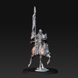 West Human Banner on Horse - x1