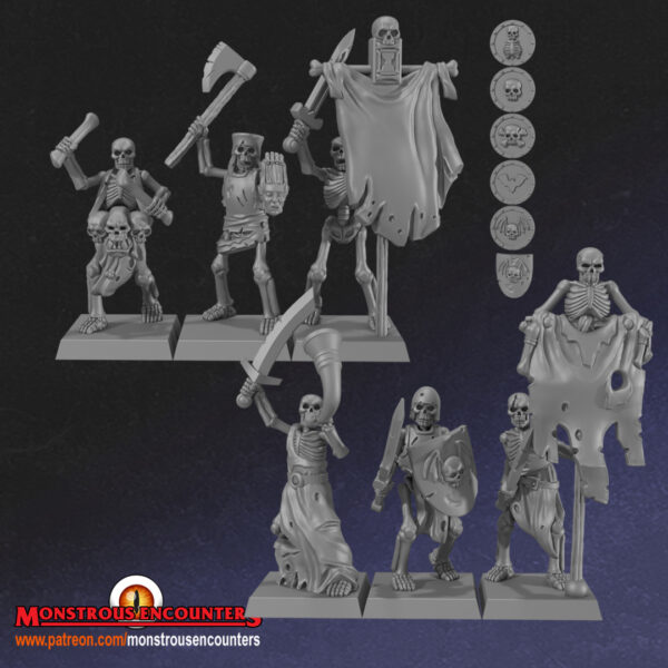 1229c5c7a1643708bc6abf1a147cf45c.jpg Skeleton Horde 23x + CMD 3x- Monstrous Encounters