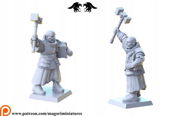Warrior Priest Pack - Magori Miniatures - Druk 3D
