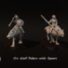 Orc Wolf Riders with Spears - x5