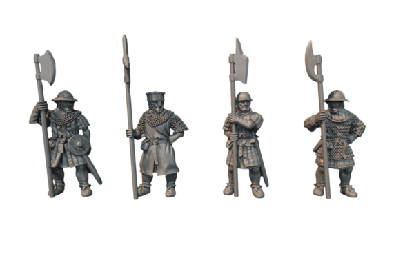 13th Century Billmen at Rest - 4x