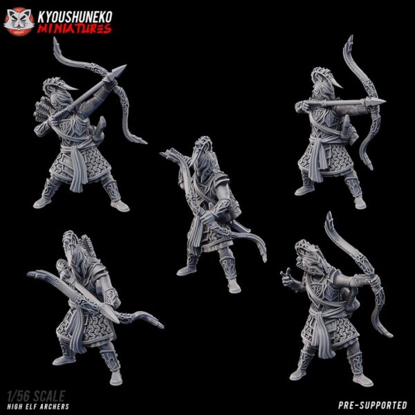 High Elf Archers x5 - Kyoushuneko Miniatures