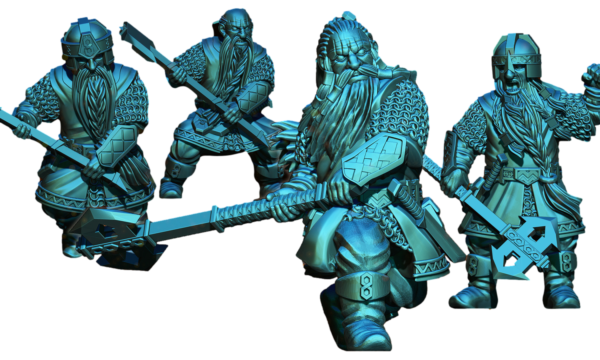 Dwarven Warriors with 2H Axe - 1x