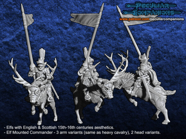 Anglo-Scottish Elfs Mounted Commander - x1