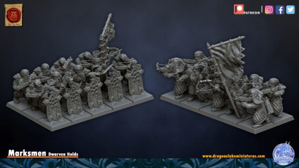 167eca83021fe44c2a1546817b150b28.jpg Dwarf Clan Marksmen + tarcze x10 - DL Miniatures
