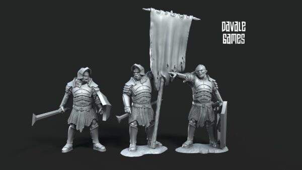 Blood Handed Orcs Command Group - x3