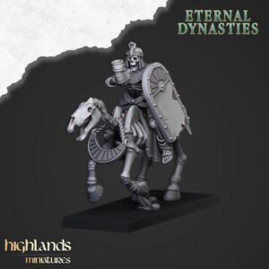 Ancient Skeletal Cavalry with Spears Musician - x1