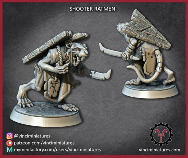 Ratmen Shooter #6 - Vinciminiatures - Druk 3D