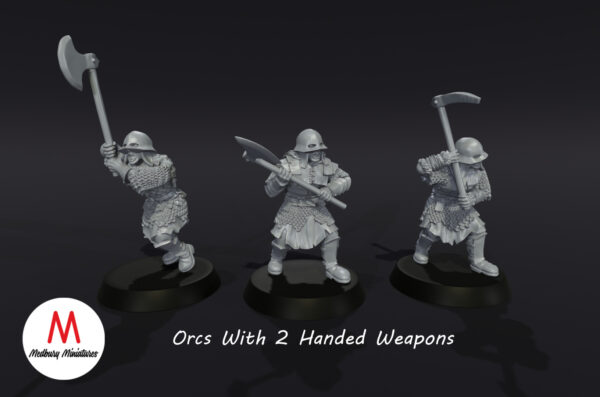 Orc Warriors with 2 Handed Weapon - Zestaw x3