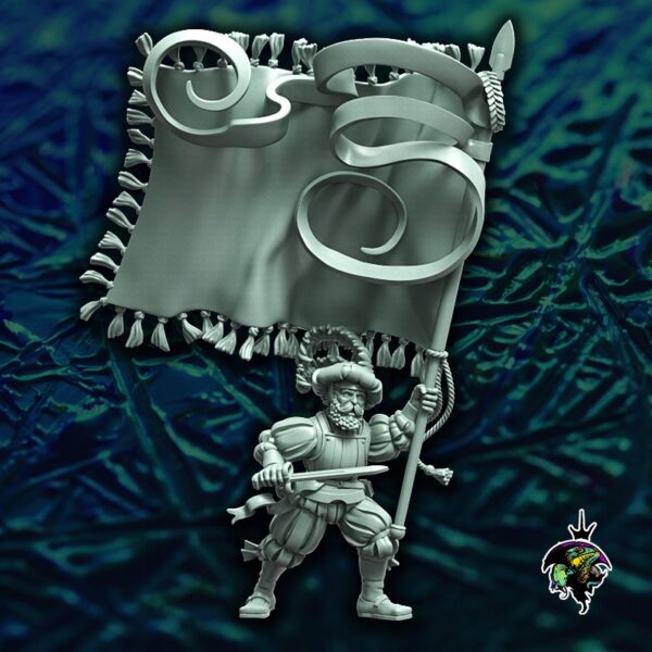 Landsknecht Spearmen and Halberdiers x20 - Druk3D