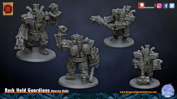 Hold Guardians Rock x3 - DL Miniatures - Druk3D