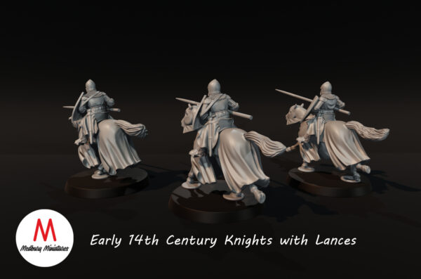 1e9318441fd5543d2b81702ec149cd28.jpg Early 14th Century Knights with Lances - Rycerze na Koniach 3 Pozy