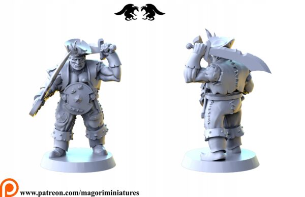 1f17f889d25c038a7aa095cdfb5cc822.jpg Ogre mercenaries #3- Magori Miniatures - Druk 3D