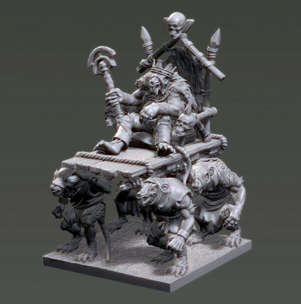 Ratmen Senatorial Litter- Vinciminiatures - Druk3D