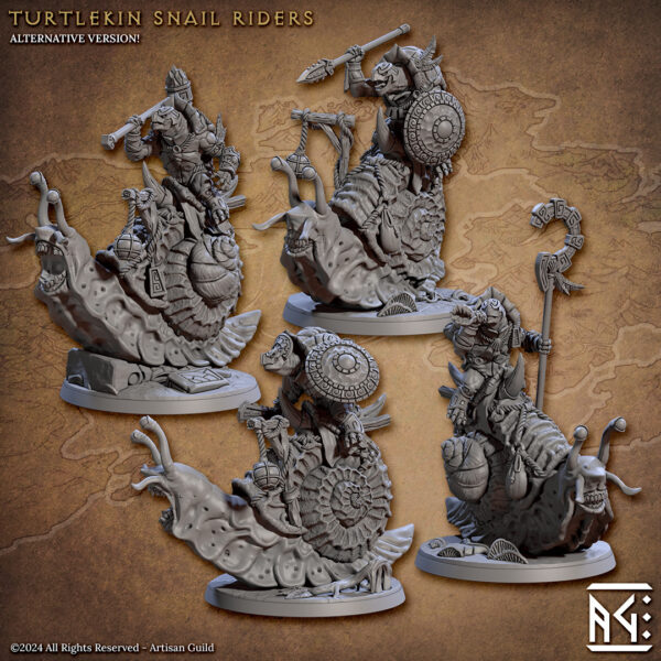Giant Snails Riders - x4