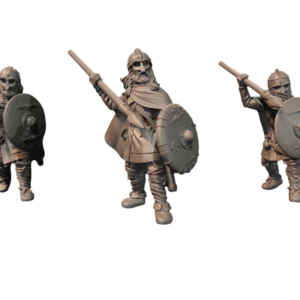 Vendel Era Unarmoured Warriors With Spears - x5
