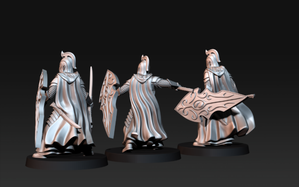 Bloody elves with sword and shield - 6 Póz