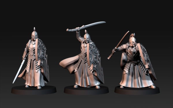 Bloody elves with sword and shield - 6 Póz