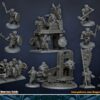 Dwarf King War Throne - DL Miniatures - Druk 3D