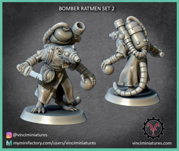 Bomber Ratmen Set 2 - Vinciminiatures - Druk 3D