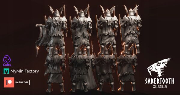 Bloodguard with Sword&Shield x10 - Minifaktura - Druk 3D