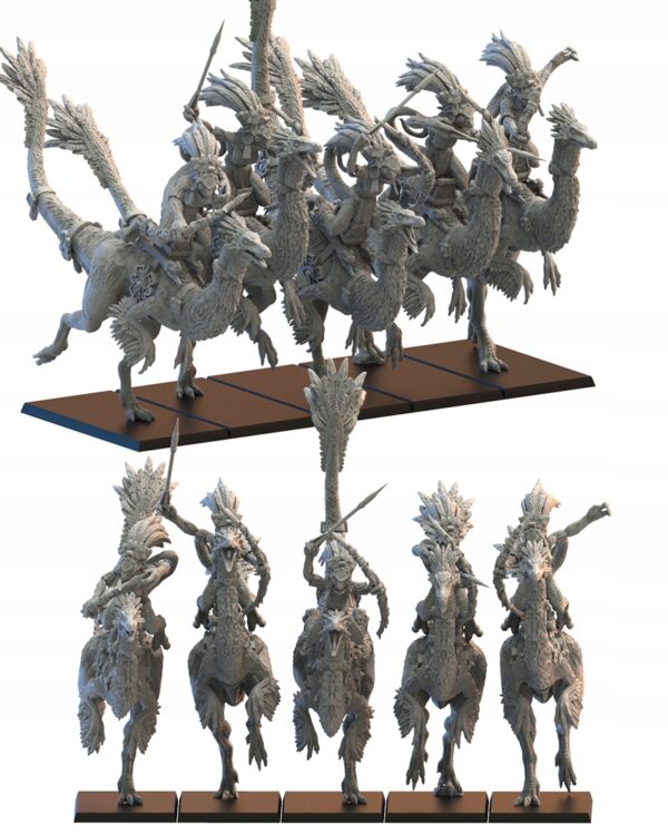 Gallimimus Kuaxotl Riders - Lost Kingdom-wydruk 3D