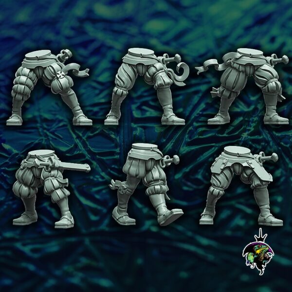 Landsknecht Spearmen and Halberdiers x20 - Druk3D