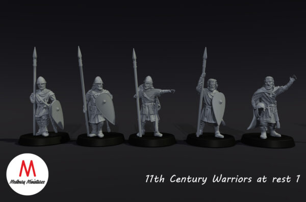 2a5f34b85ed727e4b2446eabdf45cf50.jpg 11th Century Warriors at rest - Medbury Miniatures