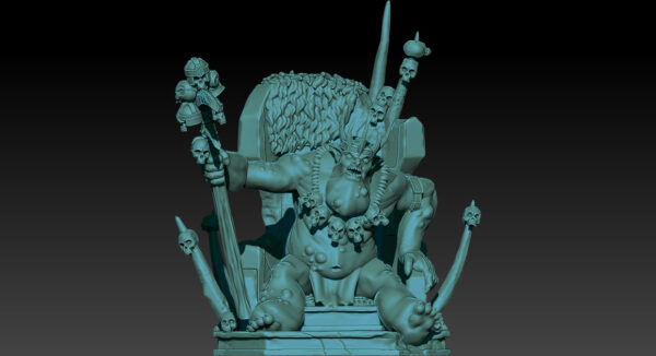 Bloated King On Throne
