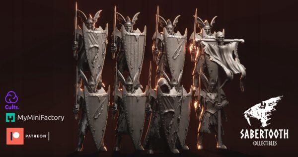 Bloodguard with Sword&Shield x10 - Minifaktura - Druk 3D