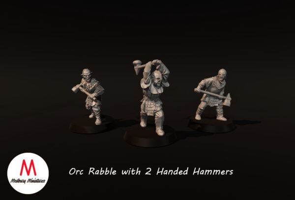 2c1dc693938dc646c628d4452f0e5f14.jpg Orc Rabble with 2 Handed Hammers - x1