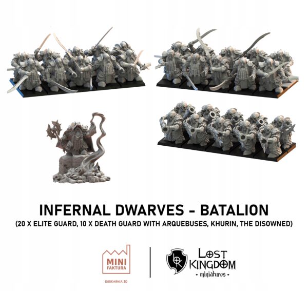 Infernal Dwarves - Batalion -Lost Kingdom -druk 3D