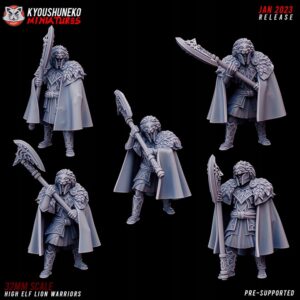 High Elf Lion Warriors x5 - Minifaktura
